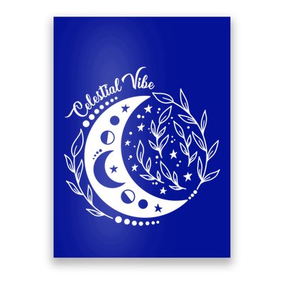 Celestial Vibe Moon Nature Floral Graphic Gift Poster
