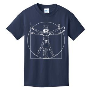 Chef Vitruvian Man Da Vinci Funny Cooking Gift Kids T-Shirt