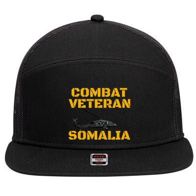 Combat Veteran Mogadishu Somalia Operation Restore Hope 7 Panel Mesh Trucker Snapback Hat