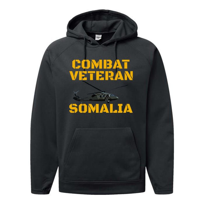 Combat Veteran Mogadishu Somalia Operation Restore Hope Performance Fleece Hoodie