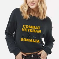 Combat Veteran Mogadishu Somalia Operation Restore Hope Cropped Pullover Crew