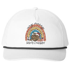 Christmas Very Merry School Counselor Rainbow Christmas Pjs Gift Snapback Five-Panel Rope Hat