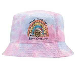 Christmas Very Merry School Counselor Rainbow Christmas Pjs Gift Tie-Dyed Bucket Hat