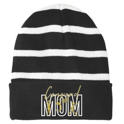 CMS Volleyball MOM Striped Beanie with Solid Band