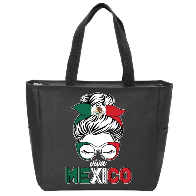Cute Viva Mexico Zip Tote Bag