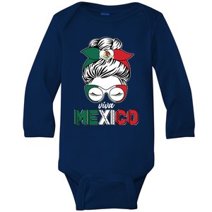 Cute Viva Mexico Baby Long Sleeve Bodysuit