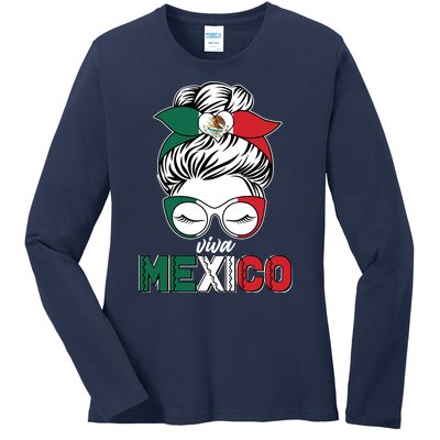 Cute Viva Mexico Ladies Long Sleeve Shirt