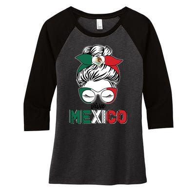 Cute Viva Mexico Women's Tri-Blend 3/4-Sleeve Raglan Shirt