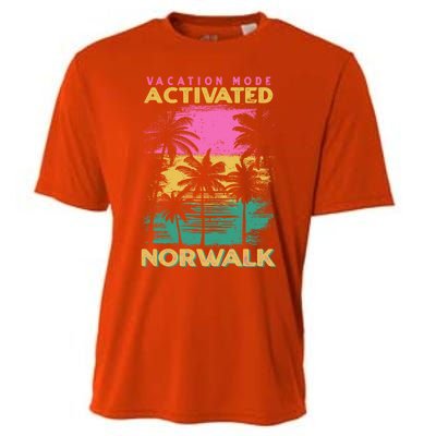 Connecticut Vacation Mode Activated Norwalk Gift Cooling Performance Crew T-Shirt