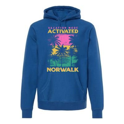 Connecticut Vacation Mode Activated Norwalk Gift Premium Hoodie