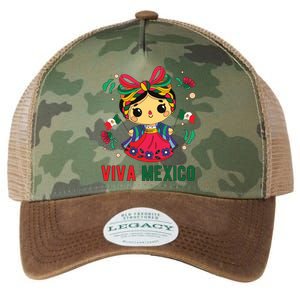 Cute Viva Mexico Girl Mexican Independence Day Legacy Tie Dye Trucker Hat