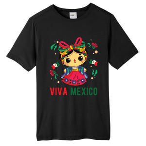 Cute Viva Mexico Girl Mexican Independence Day Tall Fusion ChromaSoft Performance T-Shirt