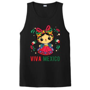 Cute Viva Mexico Girl Mexican Independence Day PosiCharge Competitor Tank