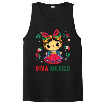 Cute Viva Mexico Girl Mexican Independence Day PosiCharge Competitor Tank