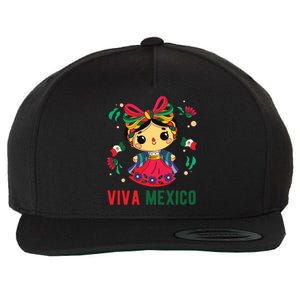 Cute Viva Mexico Girl Mexican Independence Day Wool Snapback Cap