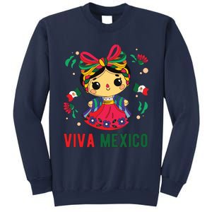 Cute Viva Mexico Girl Mexican Independence Day Sweatshirt