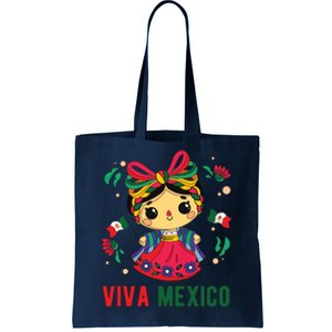 Cute Viva Mexico Girl Mexican Independence Day Tote Bag