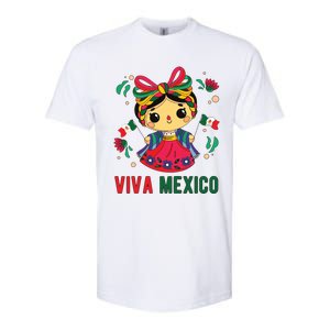 Cute Viva Mexico Girl Mexican Independence Day Softstyle CVC T-Shirt