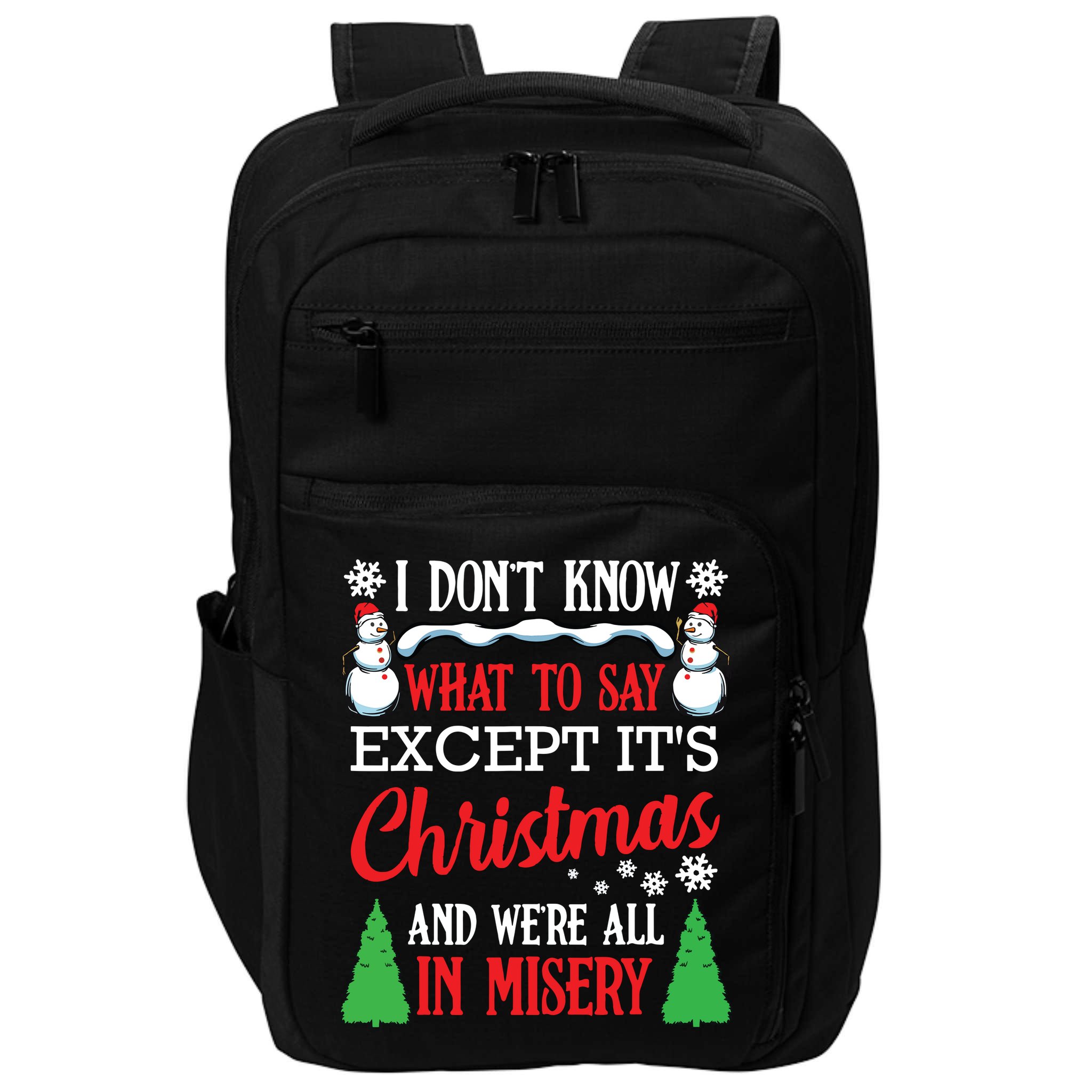 Christmas Vacation Misery Funny Xmas Santa Family Quotes Impact Tech Backpack