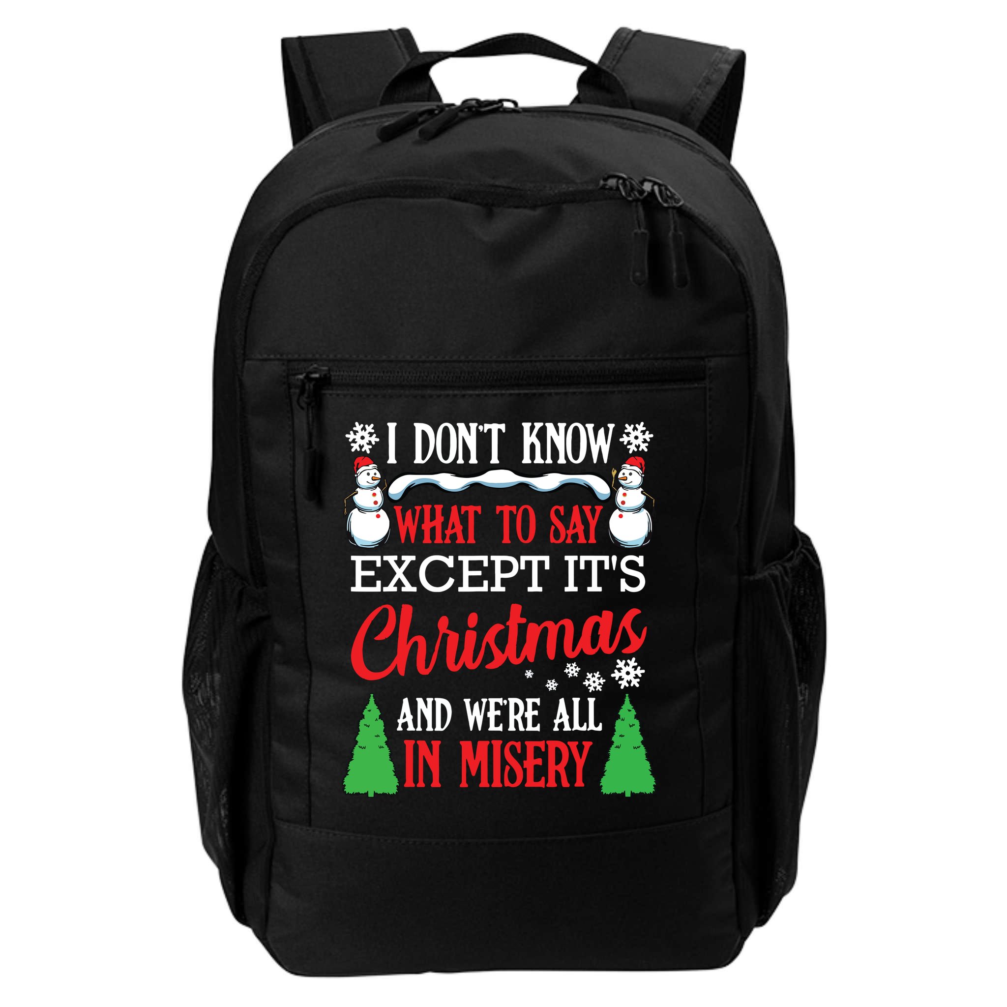 Christmas Vacation Misery Funny Xmas Santa Family Quotes Backpack