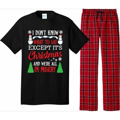 Christmas Vacation Misery Funny Xmas Santa Family Quotes Pajama Set