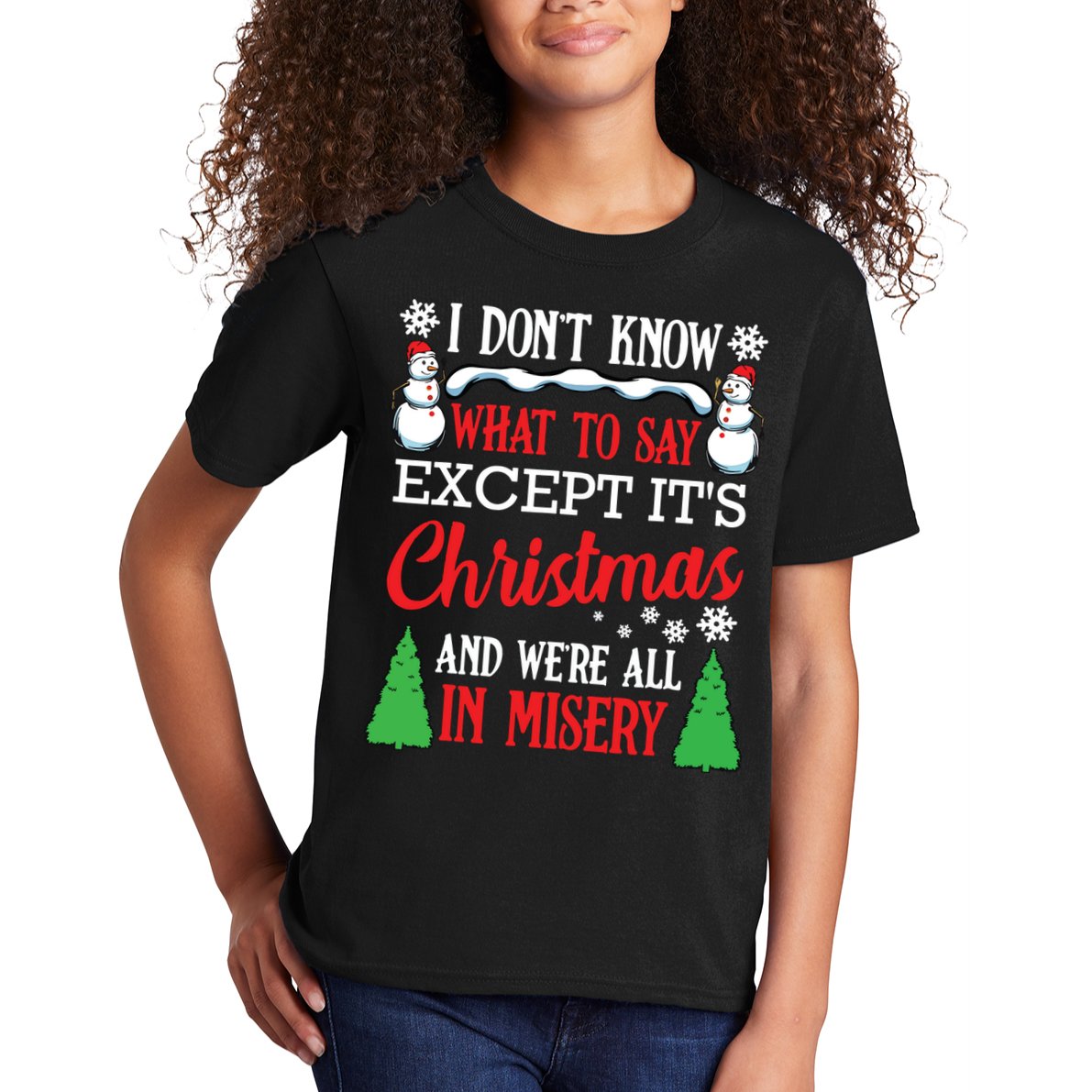 Christmas Vacation Misery Funny Xmas Santa Family Quotes Kids T-Shirt