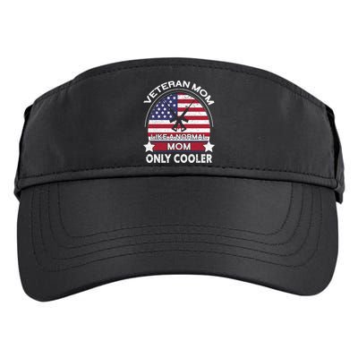 Cooler Veteran Mom Proud American Veteran Mom Gift Adult Drive Performance Visor