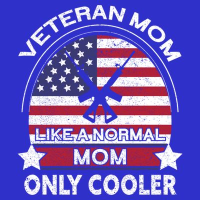 Cooler Veteran Mom Proud American Veteran Mom Gift T-Shirt