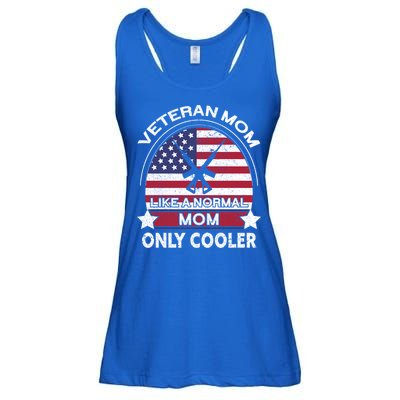 Cooler Veteran Mom Proud American Veteran Mom Gift Ladies Essential Flowy Tank