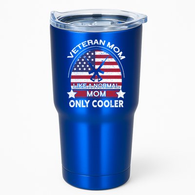 Cooler Veteran Mom Proud American Veteran Mom Gift Tumbler