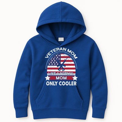 Cooler Veteran Mom Proud American Veteran Mom Gift Kids Hoodie