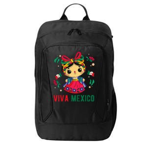 Cute Viva Mexico Girl Mexican Independence Day City Backpack