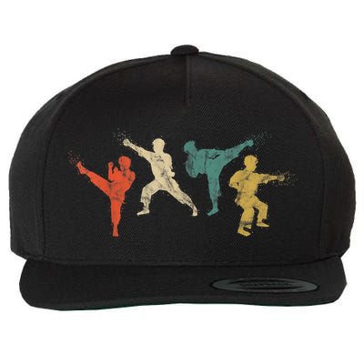 Cool Vintage Martial Arts Gift For Kids And Adults Karate Gift Wool Snapback Cap
