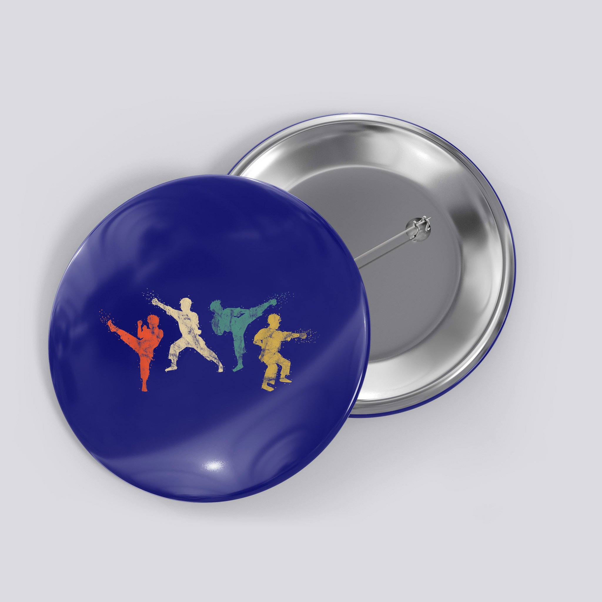 Cool Vintage Martial Arts Gift For Kids And Adults Karate Gift Button