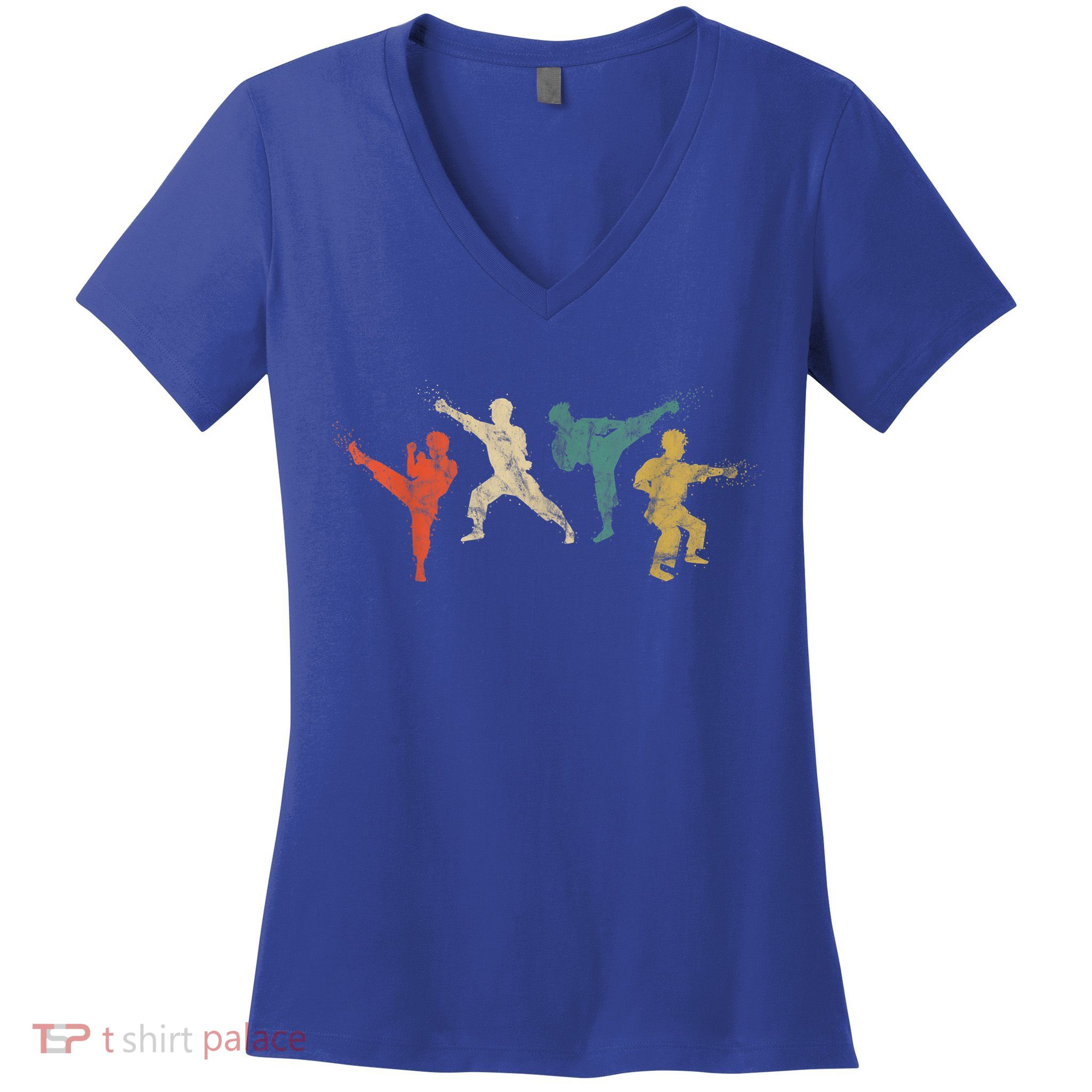 Cool Vintage Martial Arts Gift For Kids And Adults Karate Gift Women's V-Neck T-Shirt