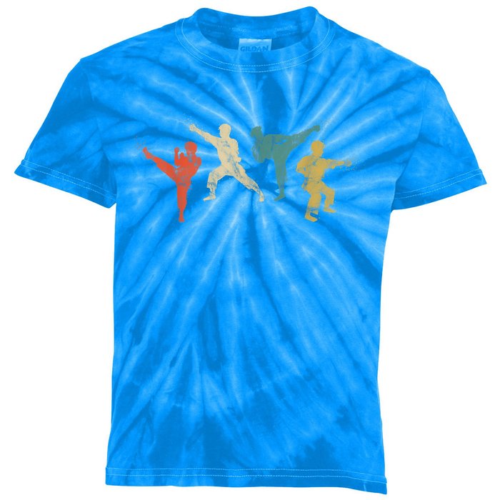 Cool Vintage Martial Arts Gift For Kids And Adults Karate Gift Kids Tie-Dye T-Shirt