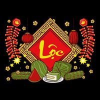 Cute Vietnamese New Year Prosperity Phuc Loc Tho Tet Holiday 16 in Basic Backpack