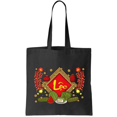 Cute Vietnamese New Year Prosperity Phuc Loc Tho Tet Holiday Bag