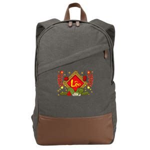 Cute Vietnamese New Year Prosperity Phuc Loc Tho Tet Holiday Cotton Canvas Backpack