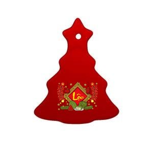 Cute Vietnamese New Year Prosperity Phuc Loc Tho Tet Holiday Ceramic Tree Ornament