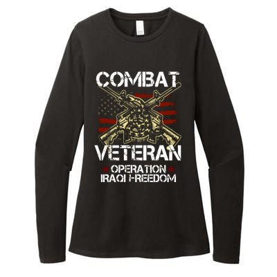 Combat Veteran Operation Iraqi Freedom Veterans Day Iraq Womens CVC Long Sleeve Shirt