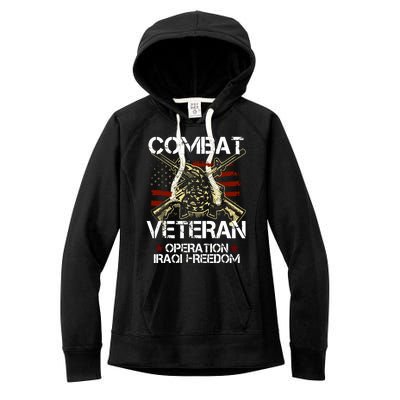 Combat Veteran Operation Iraqi Freedom Veterans Day Iraq Women's Fleece Hoodie