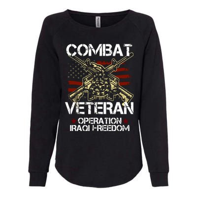 Combat Veteran Operation Iraqi Freedom Veterans Day Iraq Womens California Wash Sweatshirt