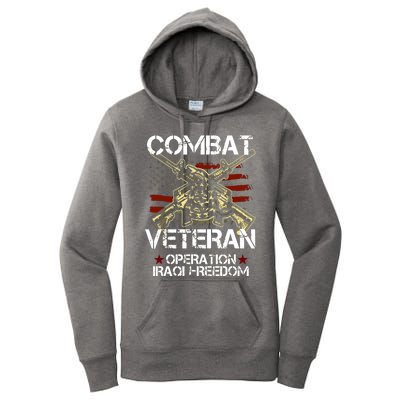 Combat Veteran Operation Iraqi Freedom Veterans Day Iraq Women's Pullover Hoodie