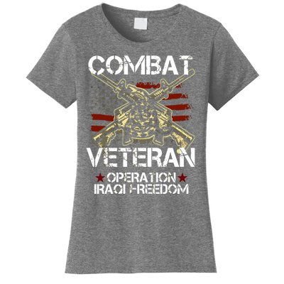 Combat Veteran Operation Iraqi Freedom Veterans Day Iraq Women's T-Shirt