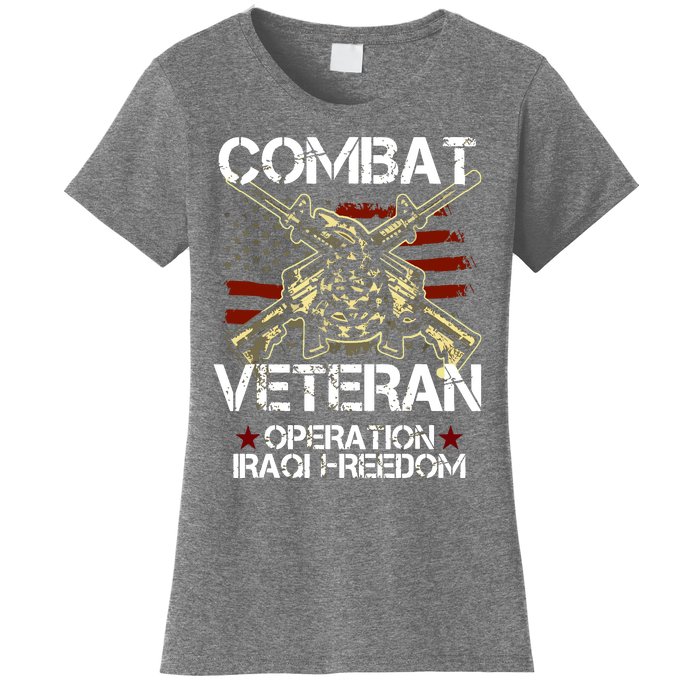 Combat Veteran Operation Iraqi Freedom Veterans Day Iraq Women's T-Shirt