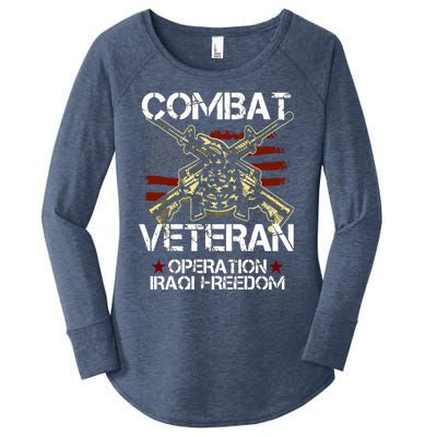 Combat Veteran Operation Iraqi Freedom Veterans Day Iraq Women's Perfect Tri Tunic Long Sleeve Shirt