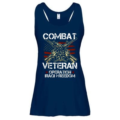 Combat Veteran Operation Iraqi Freedom Veterans Day Iraq Ladies Essential Flowy Tank