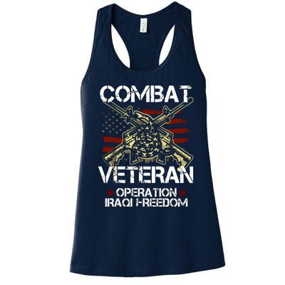 Combat Veteran Operation Iraqi Freedom Veterans Day Iraq Women's Racerback Tank