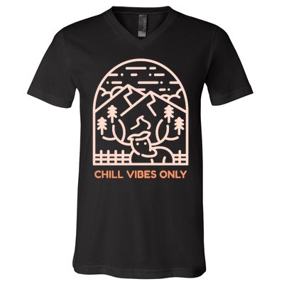 Chill Vibes Only V-Neck T-Shirt